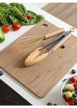 Sinsay - Zestaw kuchenny: szczypce i trzepaczka 2 pack - beżowy ze sklepu Sinsay w kategorii Akcesoria kuchenne - zdjęcie 184246231