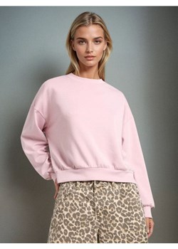 Sinsay - Gładka bluza z długim rękawem soft touch - różowy ze sklepu Sinsay w kategorii Bluzy damskie - zdjęcie 184246331