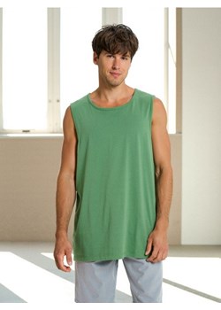 Sinsay - Bawełniany tank top - zielony ze sklepu Sinsay w kategorii T-shirty męskie - zdjęcie 184246961