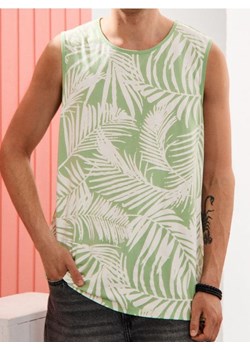 Sinsay - Tank top z motywem roślinnym - zielony ze sklepu Sinsay w kategorii T-shirty męskie - zdjęcie 184246984