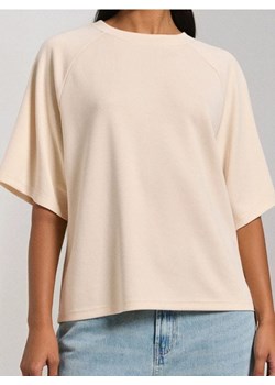 Sinsay - Bluza z domieszką wiskozy - kremowy ze sklepu Sinsay w kategorii Bluzy damskie - zdjęcie 184247000