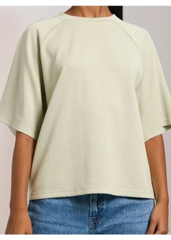 Sinsay - Bluza z domieszką wiskozy - zielony ze sklepu Sinsay w kategorii Bluzy damskie - zdjęcie 184247002