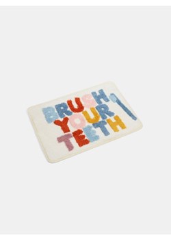 Sinsay - Mata łazienkowa z napisem BRUSH YOUR TEETH - wielobarwny ze sklepu Sinsay w kategorii Dywaniki łazienkowe - zdjęcie 184247052