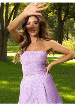 Sinsay - Bawełniany top bandeau w paski - wielobarwny ze sklepu Sinsay w kategorii Bluzki damskie - zdjęcie 184247081