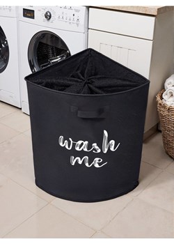 Sinsay - Kosz na pranie z napisem WASH TIME - czarny ze sklepu Sinsay w kategorii Dom - zdjęcie 184247144