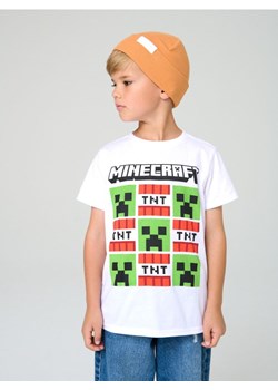 Sinsay - Bawełniana koszulka z nadrukiem Minecraft - biały - id: 999FB-00X - marki Sinsay - 184247193 Sinsay - Bawełniana koszulka z nadrukiem Minecraft - biały ze sklepu Sinsay w kategorii T-shirty chłopięce - zdjęcie 184247193