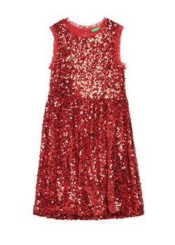 United Colors Of Benetton Sukienka elegancka 48U9CV02Y Czerwony Regular Fit ze sklepu MODIVO w kategorii Sukienki dziewczęce - zdjęcie 184248413