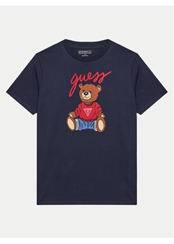 Guess T-Shirt H4BJ06 I3Z14 Granatowy Regular Fit ze sklepu MODIVO w kategorii T-shirty chłopięce - zdjęcie 184248480