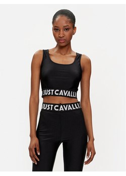 Just Cavalli Top 76PAM204 Czarny Slim Fit ze sklepu MODIVO w kategorii Bluzki damskie - zdjęcie 184248511