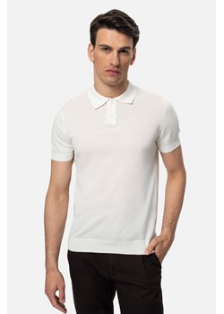 KOSZULKA POLO FAURE ECRU Z BAWEŁNY ze sklepu Recman w kategorii T-shirty męskie - zdjęcie 184249971