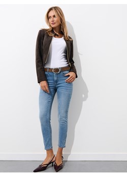 Mohito - Jeansy skinny push up PETITE - niebieski - id: 421CZ-05J - marki Mohito - 184250414 Mohito - Jeansy skinny push up PETITE - niebieski ze sklepu Mohito w kategorii Jeansy damskie - zdjęcie 184250414