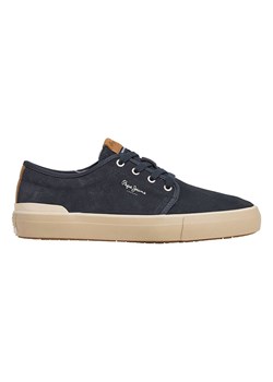 Pepe Jeans FOOTWEAR Skórzane sneakersy &quot;Ben Low&quot; w kolorze granatowym ze sklepu Limango Polska w kategorii Buty sportowe męskie - zdjęcie 184251111