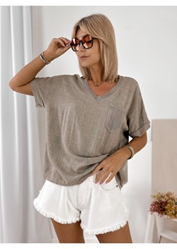 bluzka yorkina ciemnobeżowa one size ze sklepu UBRA w kategorii Bluzki damskie - zdjęcie 184251471