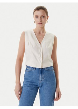 Guess Kamizelka W5YH51 WH5N2 Écru Regular Fit ze sklepu MODIVO w kategorii Kamizelki damskie - zdjęcie 184253211