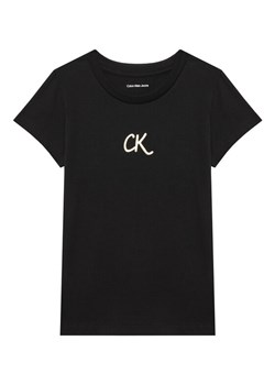 Calvin Klein Jeans T-Shirt Glitter IG0IG02972 M Czarny Slim Fit ze sklepu MODIVO w kategorii Bluzki dziewczęce - zdjęcie 184253224