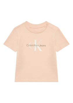 Calvin Klein Jeans T-Shirt Monogram IN0IN00001 Różowy Regular Fit ze sklepu MODIVO w kategorii Bluzki dziewczęce - zdjęcie 184253314
