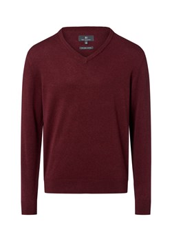 Nils Sundström Męski sweter Mężczyźni Bawełna bordowy marmurkowy ze sklepu vangraaf w kategorii Swetry męskie - zdjęcie 184253973
