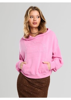 Sinsay - Bluza hoodie z haftowanym napisem - różowy ze sklepu Sinsay w kategorii Bluzy damskie - zdjęcie 184255311