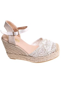 Sandały damskie na koturnie i platformie Białe espadryle /E7-1 17860 T582/ ze sklepu Pantofelek24.pl w kategorii Espadryle damskie - zdjęcie 184256363
