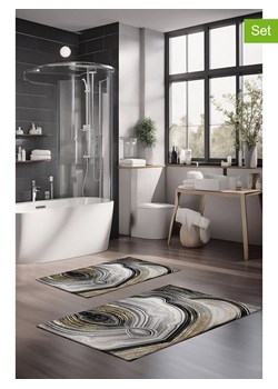 Elizabed Dywaniki łazienkowe (2 szt.) w kolorze złoto-biało-szarym ze sklepu Limango Polska w kategorii Akcesoria łazienkowe - zdjęcie 184259681