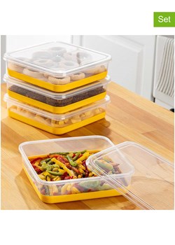 Violeta Home Organizery (4 szt.)  w kolorze żółtym do lodówki - 22 x 5,5 x 22 cm ze sklepu Limango Polska w kategorii Akcesoria i przechowywanie - zdjęcie 184259922