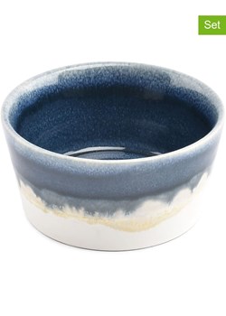 Salt and Pepper Miski (4 szt.) &quot;Flow&quot; w kolorze granatowo-białym - wys. 5 x Ø 10 cm ze sklepu Limango Polska w kategorii Miski - zdjęcie 184260112