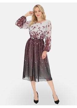 Zwiewna sukienka midi w kwiaty Potis & Verso Martina ze sklepu Eye For Fashion w kategorii Sukienki - zdjęcie 184260494