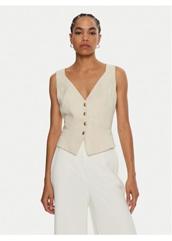 Guess Kamizelka Fatima W4YN53 WFWX2 Écru Regular Fit ze sklepu MODIVO w kategorii Kamizelki damskie - zdjęcie 184261621