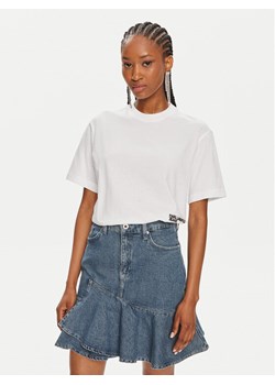 Karl Lagerfeld Jeans T-Shirt 245J1705 Biały Regular Fit ze sklepu MODIVO w kategorii Bluzki damskie - zdjęcie 184261631