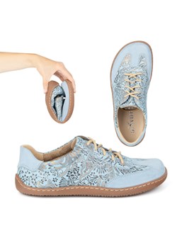Buty BAREFOOT damskie skórzane minimalistyczne 1287 błękitne ze sklepu butyolivier w kategorii Półbuty damskie - zdjęcie 184264132