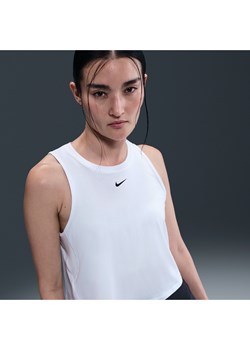 Damska koszulka bez rękawów o skróconym kroju Dri-FIT Nike One Classic - Biel ze sklepu Nike poland w kategorii Bluzki damskie - zdjęcie 184264252
