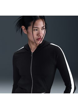 Damska bluza z kapturem, długim rękawem i zamkiem na całej długości Nike Sportswear - Czerń ze sklepu Nike poland w kategorii Bluzy damskie - zdjęcie 184264291