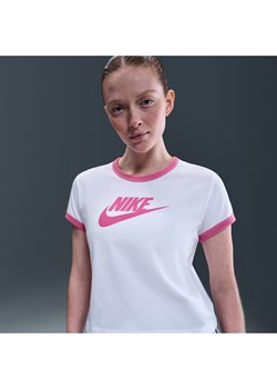 Damski T-shirt z krótkim rękawem i lamówką Nike Sportswear - Biel ze sklepu Nike poland w kategorii Bluzki damskie - zdjęcie 184264341