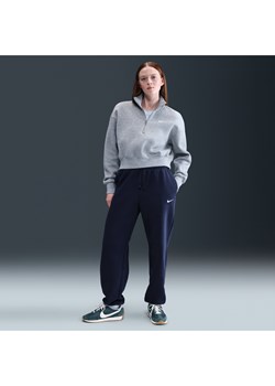 Damskie spodnie dresowe o kroju oversize z wysokim stanem Nike Sportswear Phoenix Fleece - Niebieski ze sklepu Nike poland w kategorii Spodnie damskie - zdjęcie 184264580