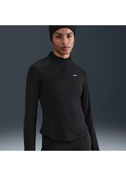 Damska koszulka do biegania z zamkiem 1/4 Dri-FIT Nike Tempo Swoosh Run - Czerń ze sklepu Nike poland w kategorii Bluzki damskie - zdjęcie 184264591