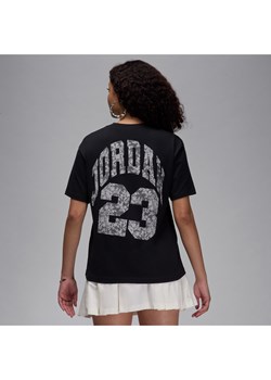 Damski T-shirt z nadrukiem Jordan Brooklyn - Czerń ze sklepu Nike poland w kategorii Bluzki damskie - zdjęcie 184264660