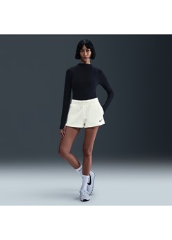 Damskie spodenki ze średnim stanem 5 cm Nike Sportswear Phoenix Fleece - Biel ze sklepu Nike poland w kategorii Szorty - zdjęcie 184264713