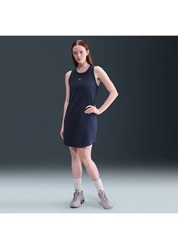 Damska sukienka bez rękawów z waflowym wzorem Nike Sportswear Chill Knit - Niebieski ze sklepu Nike poland w kategorii Sukienki - zdjęcie 184264871