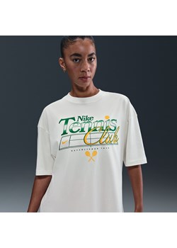 Damski T-shirt oversize z grafiką - Biel ze sklepu Nike poland w kategorii Bluzki damskie - zdjęcie 184264932