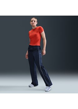 Damskie spodnie z tkaniny z wysokim stanem i luźnymi nogawkami Nike Windrunner - Niebieski ze sklepu Nike poland w kategorii Spodnie damskie - zdjęcie 184264951