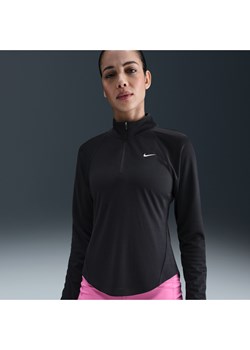 Damska koszulka do biegania z zamkiem 1/4 Dri-FIT Nike Tempo - Czerń ze sklepu Nike poland w kategorii Bluzki damskie - zdjęcie 184264952