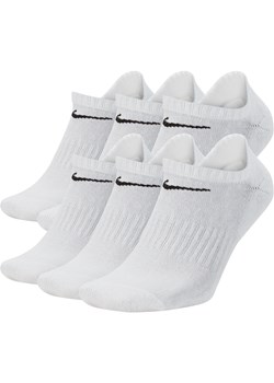Skarpety treningowe no-show Nike Everyday Cushioned (6 par) - Biel ze sklepu Nike poland w kategorii Skarpetki damskie - zdjęcie 184265142