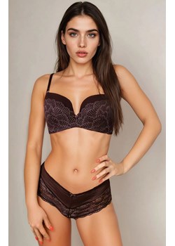 Biustonosz push-up brązowy Arletta, Kolor brązowy, Rozmiar 65D, Barbara Lingerie ze sklepu Intymna w kategorii Biustonosze - zdjęcie 184268632