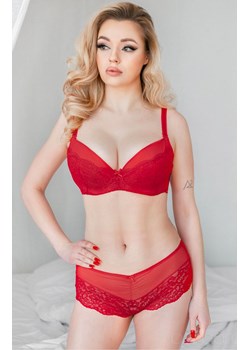 Biustonosz push-up czerwony Peonia, Kolor czerwony, Rozmiar 65C, Barbara Lingerie ze sklepu Intymna w kategorii Biustonosze - zdjęcie 184268642