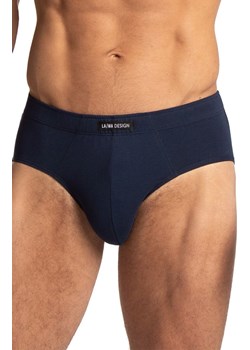 3-pack bawełniane slipy męskie plus size M-1071CL, Kolor granatowo-czarny, Rozmiar 3XL, LAMA ze sklepu Intymna w kategorii Majtki męskie - zdjęcie 184268961