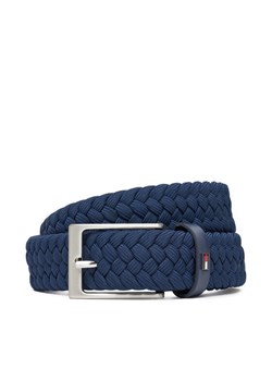 Pasek Męski Tommy Hilfiger Layton Elastic AM0AM13570 Niebieski ze sklepu eobuwie.pl w kategorii Paski męskie - zdjęcie 184269151