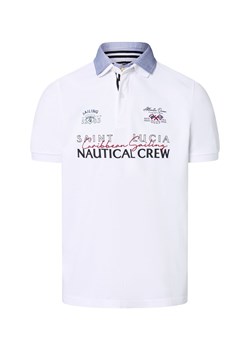 Andrew James Męska koszulka polo Mężczyźni Bawełna biały nadruk ze sklepu vangraaf w kategorii T-shirty męskie - zdjęcie 184269861