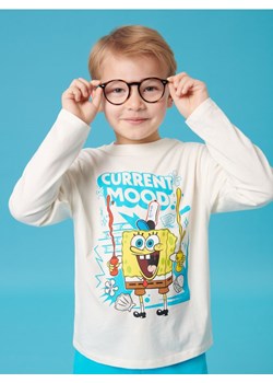Sinsay - Koszulka z długimi rękawami SpongeBob - kremowy ze sklepu Sinsay w kategorii T-shirty chłopięce - zdjęcie 184270174