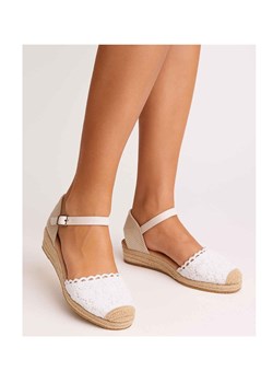 Sandały damskie na platformie Białe espadryle /D1-1 17863 T288/ ze sklepu Pantofelek24.pl w kategorii Espadryle damskie - zdjęcie 184270764