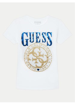 Guess T-Shirt J5RI20 K6YW4 Biały Regular Fit ze sklepu MODIVO w kategorii T-shirty chłopięce - zdjęcie 184272082